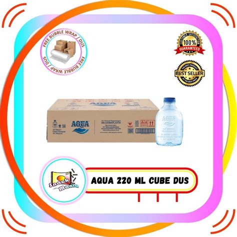 Jual AQUA Air Mineral 220 Ml DUS 24 Botol Mini CUBE Shopee Indonesia