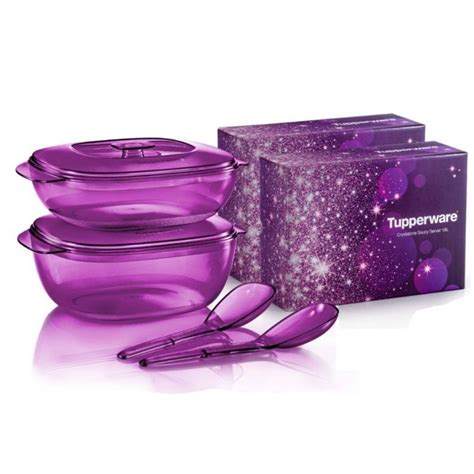 Tupperware Purple Royale Crystalline Serving Set Tupperware