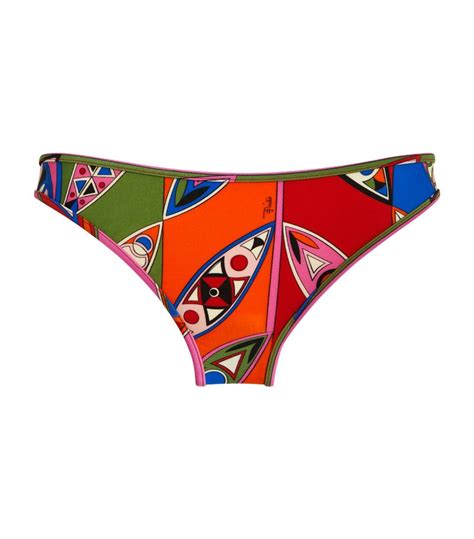 PUCCI Multi Geometric Print Bikini Bottoms Harrods UK