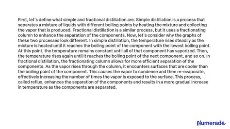 SOLVED Hy Do The Simple And Fractional Distillation Graphs Look Very