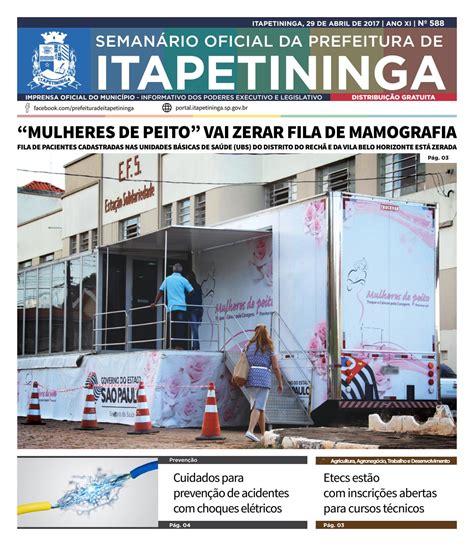 Semanário 588 da Prefeitura de Itapetininga by Prefeitura Municipal de