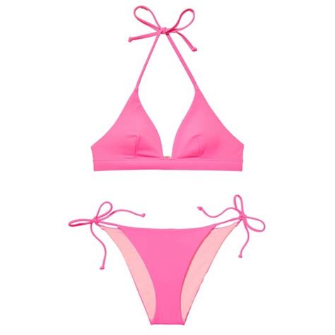 Victorias Secret Swim Victorias Secret Post It Pink String Bikini Poshmark