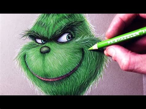 Cartoon Realistic Grinch Drawing