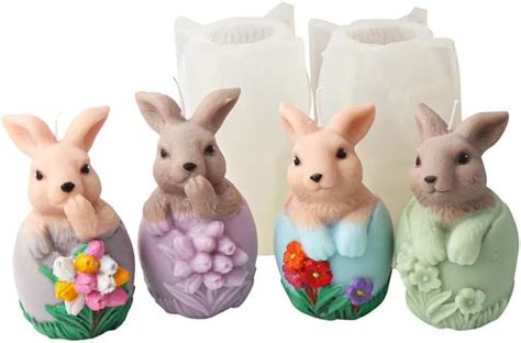 Topys Moldes D Para Velas De Concha De Huevo De Conejo De Pascua