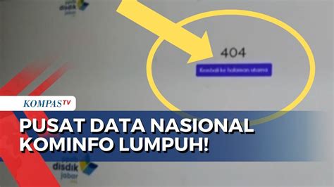 Pusat Data Nasional Lumpuh Kominfo Server Down Ganggu Layanan