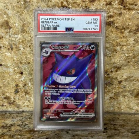 PSA 10 Gengar Ex 193 162 Full Art Pokemon Temporal Forces English