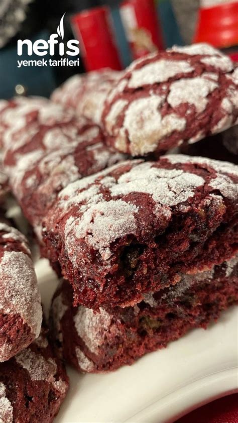 Red Velvet Kurabiye Crinkle Cookies Nefis Yemek Tarifleri