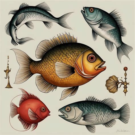 Mastering The Art Of Fish Drawing Premium AI Generated Image