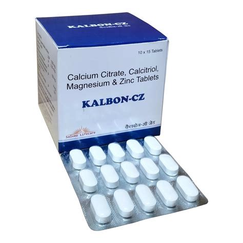 Brand Kalbon Cz Calcitriol Calcium Citrate Zinc Sulphate Tablet