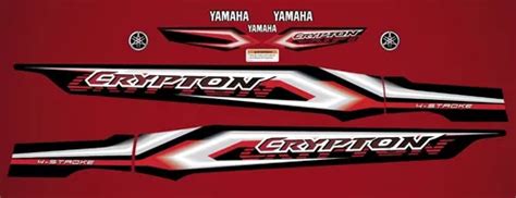 Calcos Yamaha New Crypton Moto Roja