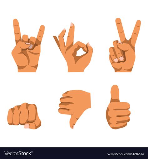 Vector Illustration Of Nonverbal Communication Hand Clipart Large The