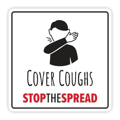 Covid 19 Cover Cough Decals Pkg Of 4 Carr Mclean