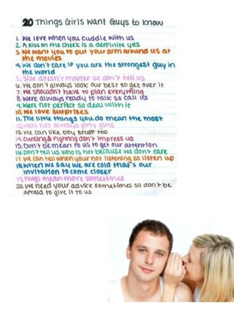 20 Things Girls Want Guys 2 Know