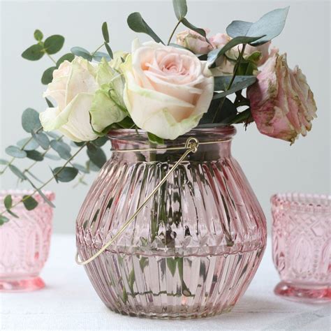 Pink Glass Vase With Gold Handle Available From The Wedding Of My Dreams Pink Glass Vase