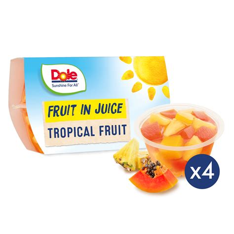 Dole Tropical Fruits In Juice Fruit Snacks 4 Pack Dole® Sunshine