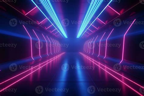 Neon Tunnel with Otherworldly Feel. Generative AI 31580491 Stock Photo ...