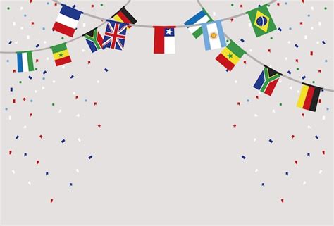 Premium Vector Countries Flags In Garlands