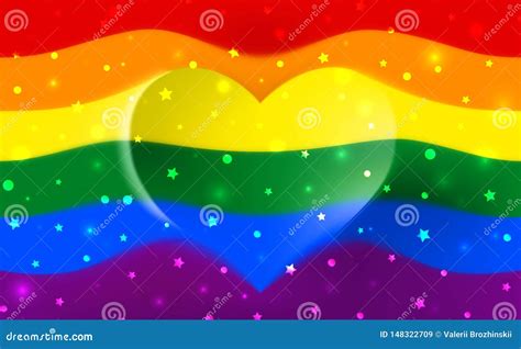 The Rainbow Flag Is A Symbol Of Pride Lgbt And Lgbtq With A Heart Shape And The Text Love Is