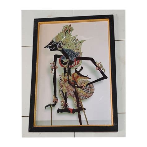 Jual Hiasan Dinding Lukisan Cetak Wayang Kulit Plus Bingkai Ukuran