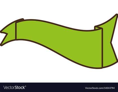 Green ribbon concept organic Royalty Free Vector Image