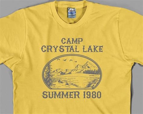 Camp Crystal Lake T Shirt Friday The 13th Vintage Jason Horror Movie