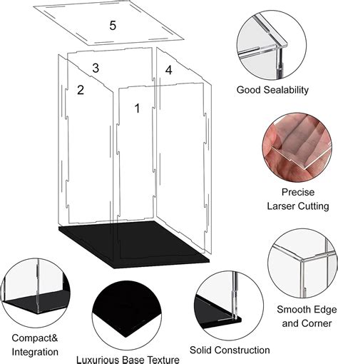 Vitrine E En Acrylique Transparente Assembler Bo Te D Exposition Pour