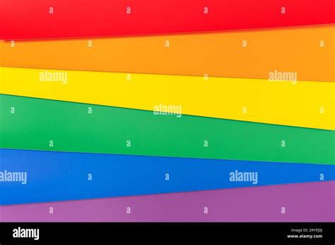 LGBT Rainbow Flag Background Group Of Colored Cardboard Gay Pride