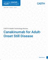 Canakinumab for Adult-Onset Still Disease - NCBI Bookshelf