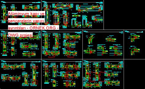 Proje Sitesi Alüminyum kapı ve pencerelerin yapıcı ayrıntıları