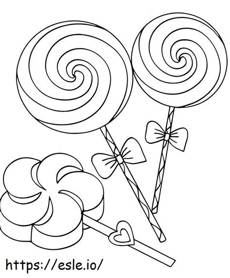 Sweets Candy Dessert Coloring Page