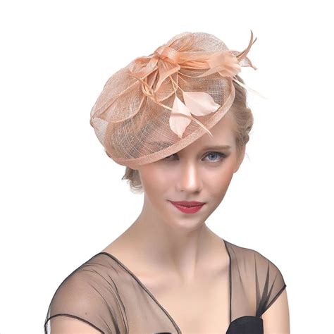 Women Feather Fascinators Vintage Cocktail Party Wedding Bridal Pillbox