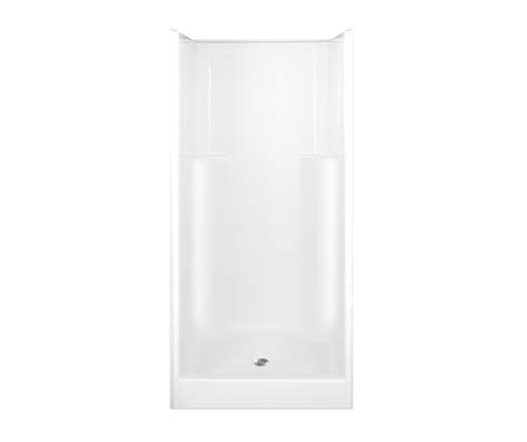 G Sh X Acrylx Alcove One Piece Shower With Center Drain In