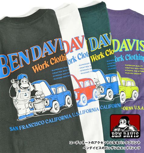 楽天市場BEN DAVIS Tシャツ ベンデイビス 2022 ゴリラ イラスト プリント ビッグシルエット 半袖Tシャツ メンズ ベン