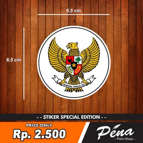 Sticker Stiker Garuda Bhineka Tunggal Ika Indonesia Lazada Indonesia