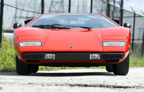 Wallpaper Retro Supercar Front View Lamborghini Countach Lp400 For