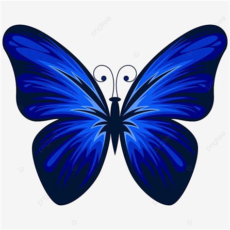 Projeto Da Borboleta Azul PNG Lindo Azul Brilhante Imagem PNG E