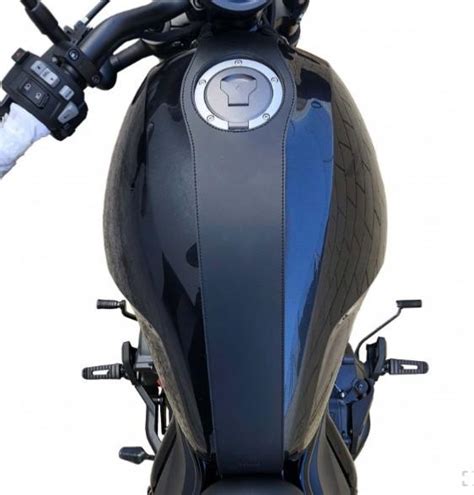 Couvre Réservoir Tank Cover En Cuir Noir Pour Honda Rebel 1100 Cmx