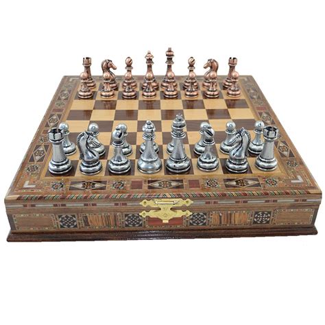 Buy Classic Antique Copper Chess Set Handmade Pieces and Natural Solid ...