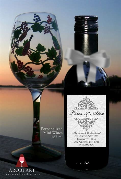 Pin On Personalized Wine Manila Wedding Favor