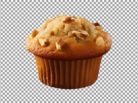 Premium Psd Delicious Nuts Muffin Isolated On Transparent Background