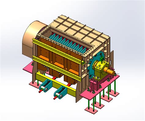 重型甘蔗切碎机3d装配模型 Autocad 2000 模型图纸下载 懒石网