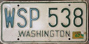 Vehicle Registration Plates Of Washington State Wikipedia