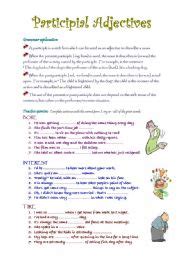 Participial Adjectives Ed Ing Forms Esl Worksheet By Missola