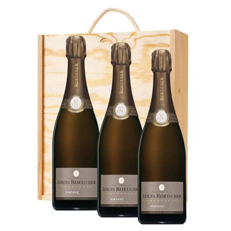 X Louis Roederer Brut Vintage Champagne Cl In A Pine Wooden