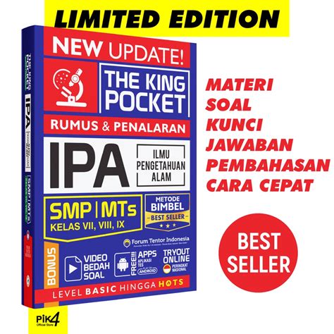 Jual Buku The King Pocket Rumus Dan Penalaran Ipa Smp Mts Kelas Vii