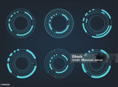 Futuristic Abstract Hud Circle Technology Elements Set Stock Illustration Download Image Now