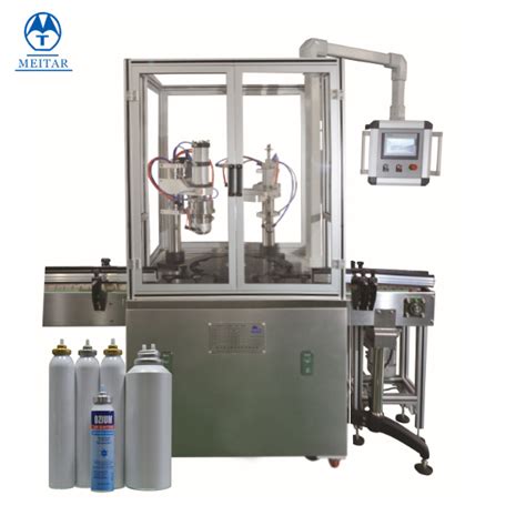 QW20EY China Automatic 20mm Bag On Valve Aerosol Filling Machine From