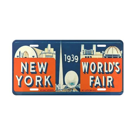 1939 Worlds Fair Souvenir Replica Vanity License Plate Ebay