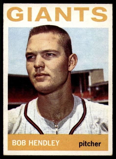 Amazon Baseball Mlb Topps Bob Hendley Vg Ex Very Good