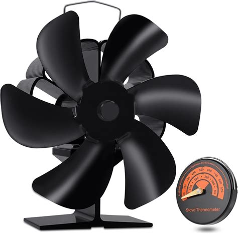 Mivitoom Log Burner Fan With Blades Wood Burning Stove Fan Heat